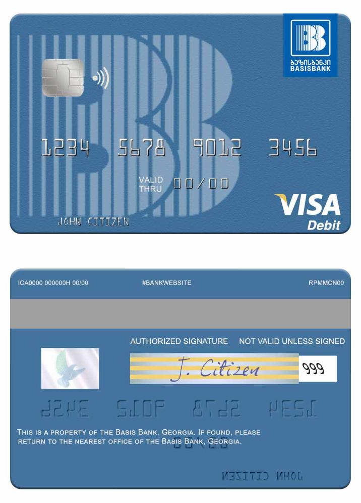 Georgia Basis Bank visa debit card
